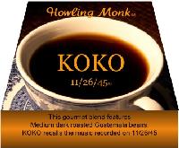 KOKO 11/26/45 Coffee - Ground - This gourmet blend features Medium dark roasted Gutatamla beans